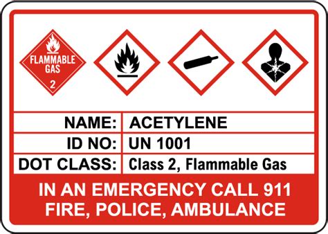 Acetylene Un 1001 Flammable Class 2 Save 10 Instantly