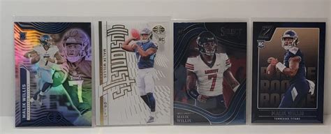 Malik Willis Rc Lot Panini Select Illusions Zenith Cards