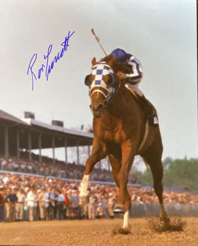 Ron Turcotte Signed Secretariat X Color Photograph Kentucky