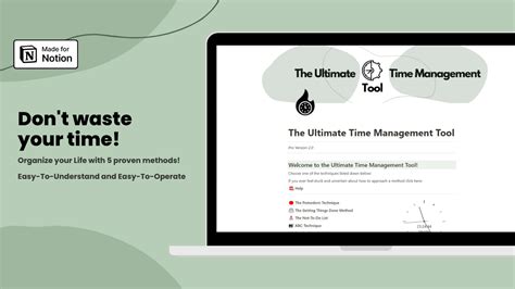 The Ultimate Time Management Tool Productivity Template