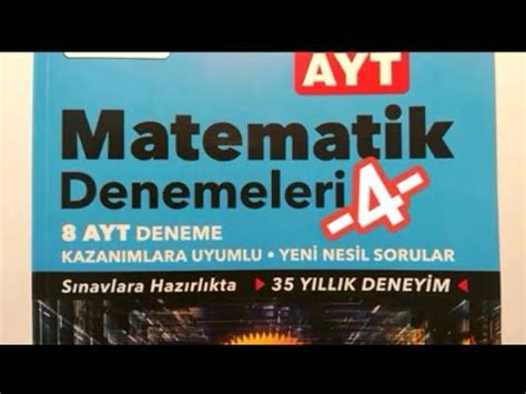 Ayt Matematik Denemesi 6 Aydın Yayınları 8 li Ayt Matematik Denemesi