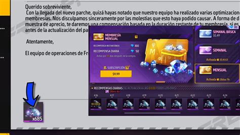 Garena Regresa Diamantes Al Correo Error De La Membres A Semanal Y