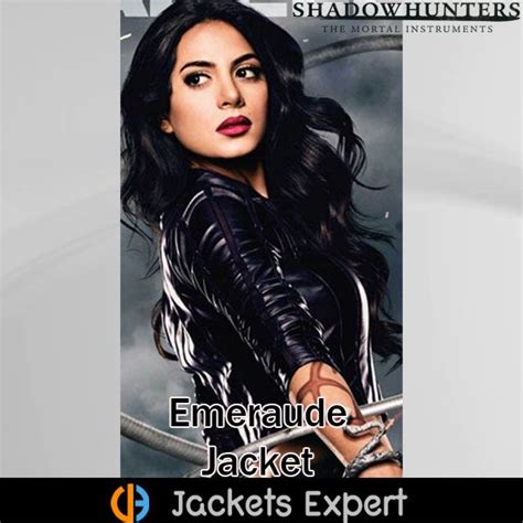 Shadowhunters Emeraude Toubia Cropped Leather Jacket Shadowhunters