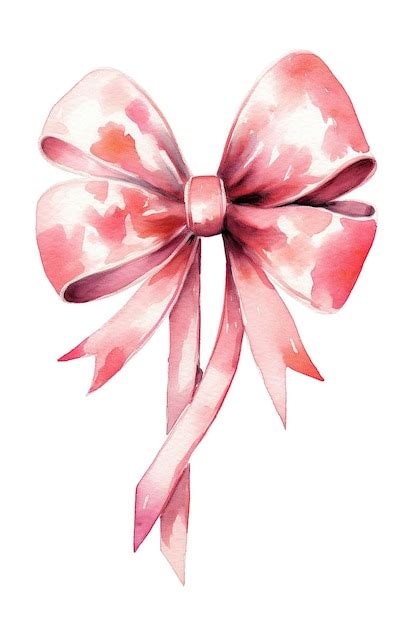 Premium Ai Image Bow Ribbon Decoration Watercolor Clipart Cute