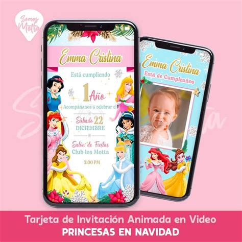 Invitaci N Princesas Disney Navidad En Video Somos Motta