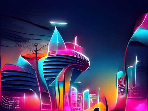 Neon Futurist Ai Generated Artwork Nightcafe Creator