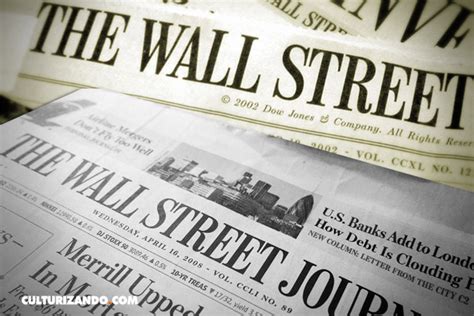 La primera impresión del periódico The Wall Street Journal