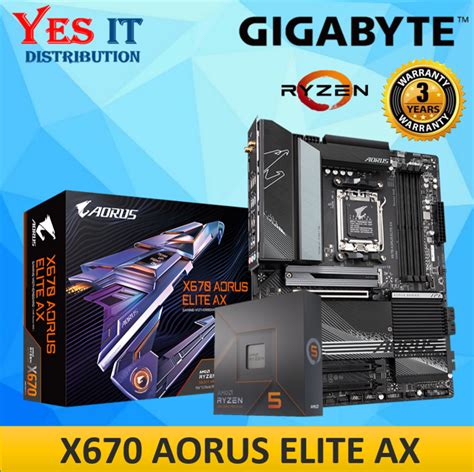 GIGABYTE X670 AORUS ELITE AX X670 GAMING X AX AMD AM5 MOTHERBOARD