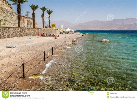 Strand Von Elat-Stadt, Rotes Meer, Israel Redaktionelles Stockfoto - Bild von golf, pazifisch ...