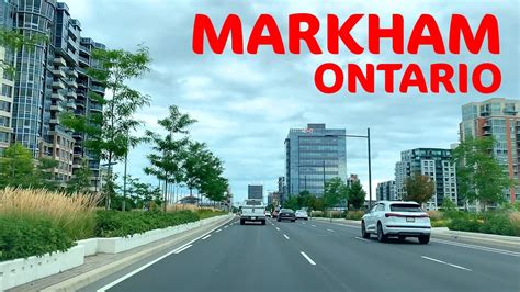 How Do Canadians Live Driving Through Markham Downtown In Ontario