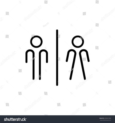 Wc Sign Icon Toilet Symbol Male Stock Vector Royalty Free 200941949