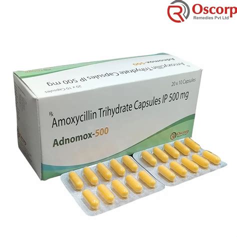 Amoxycillin Trihydrate Capsules Ip 500 Mg At Rs 1442 Box Amoxicillin Trihydrate Capsules In