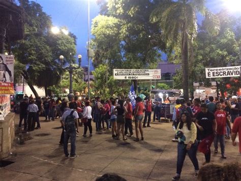 G Sindicalistas Fazem Protesto Em Cuiab Contra Reforma Da