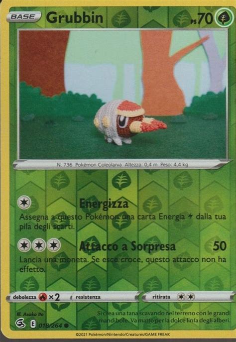 TCG POKEMON Colpo Fusione FST 018 264 Rev GRUBBIN Reverse Kaufen Auf