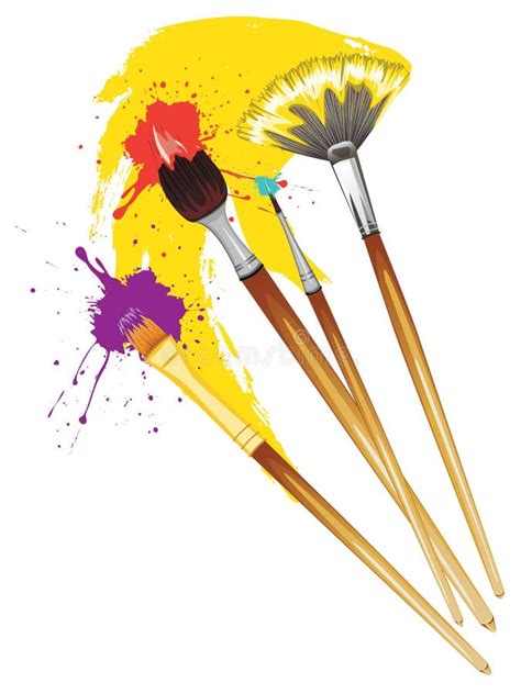 Artist Brushes With Paint Stock Vector Illustration Of Artist 78062339