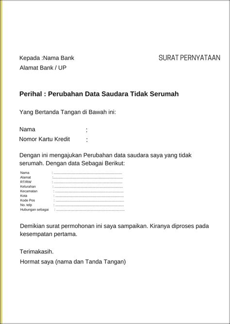 Contoh Surat Permohonan Penutupan Kartu Kredit Bni Surat Permohonan