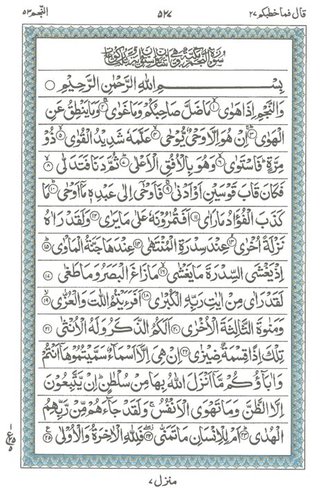 Al Quran Surah An Najm Ayat 001 To 062 Deen4all