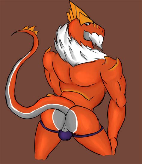 Rule 34 Anthro Ass Balls Clothing Daikuhiroshiama Dinosaur Male Male Only Nintendo Pokémon