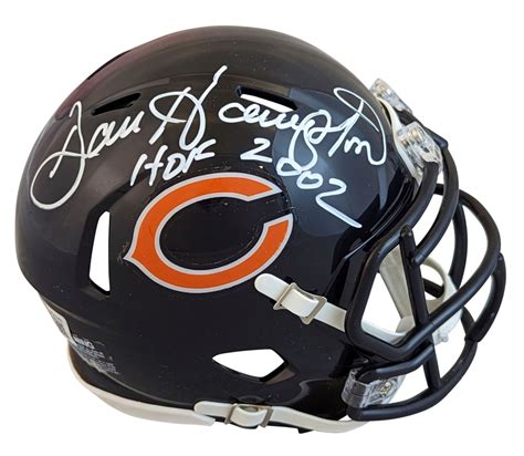 Dan Hampton Signed Bears Speed Mini Helmet Inscribed Hof