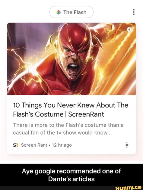 10 Things You Never Knew About The Flashs Costume I Screenrant There