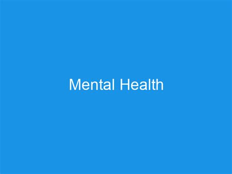 Mental Health Support And Information The Manor Surgery