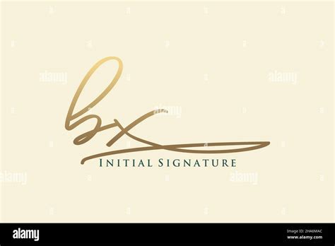 Bx Letter Signature Logo Template Elegant Design Logo Hand Drawn