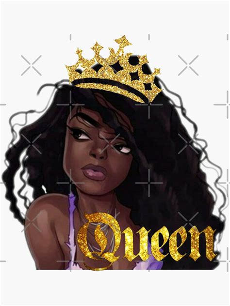 Strong Black Melanin Queen Sticker For Sale By Zahra369der Redbubble