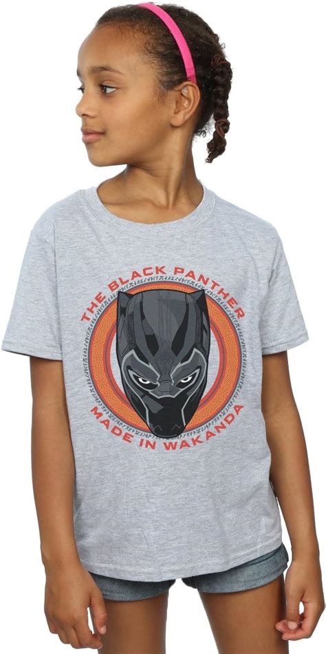 Amazon Marvel Girls Black Panther Made In Wakanda Red T Shirt