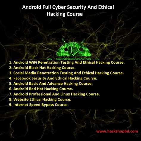 Android Full Cyber Security And Ethical Hacking Course Hackshopbd