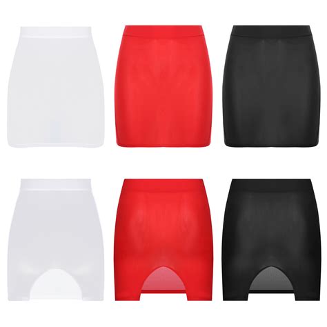 Women Underskirt Lingerie Skirt Nightwear Hip Wrap High Waist Skirts Semi Sheer Ebay