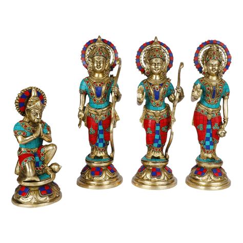 Buy Brass Ram Darbar Murti For Home Bhagwan Ram Darbar With Sita Laxman