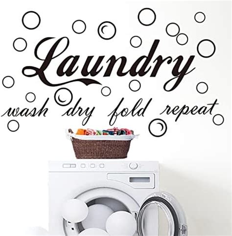 Amazon BATTOO Laundry Room Wall Decal Wash Dry Fold Wall