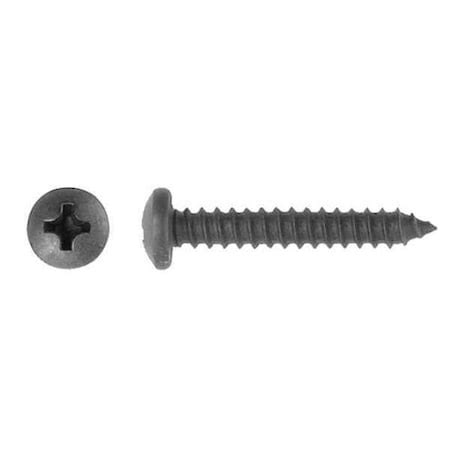 Zoro Select Sheet Metal Screw X In Black Phosphate Steel Pan