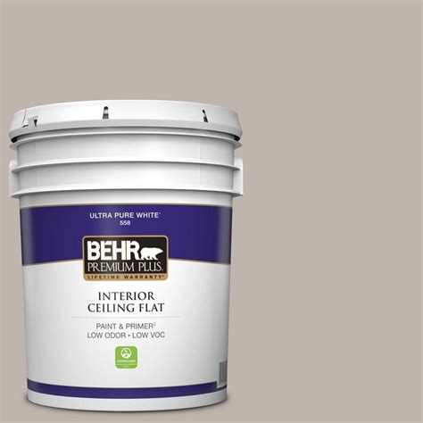 Behr Premium Plus Gal Ppu Graceful Gray Ceiling Flat Interior