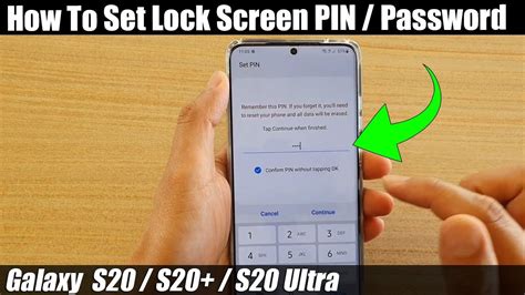 Galaxy S20 S20 How To Set Lock Screen PIN Password YouTube