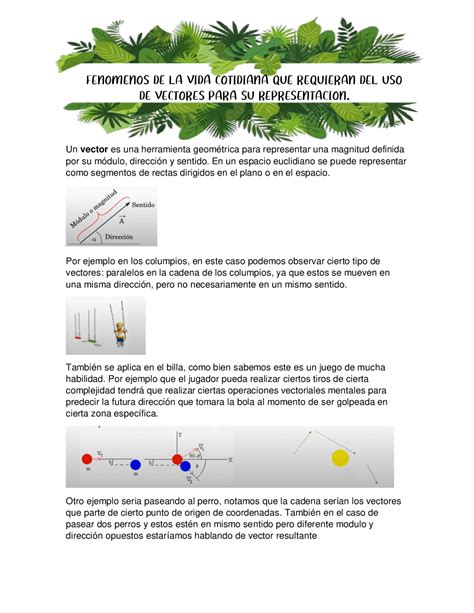 Aplicacion De Vectores En La Vida Cotidiana Prodesma