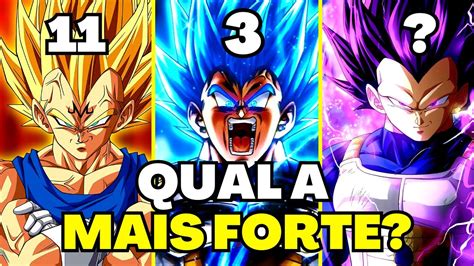 Rank Das Transforma Es Mais Fortes Do Vegeta Em Dragon Ball Youtube