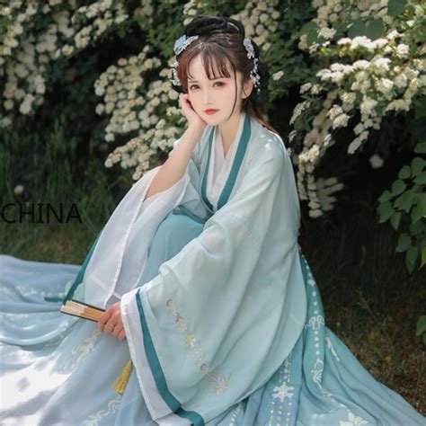 Buy Hanfu Women Chinese Traditional Embroidery Stage Dance Dress Female