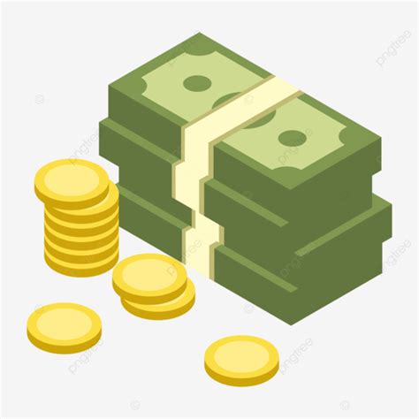 Cash Money Isometric Flat Illustration Cash Money Isometric Png