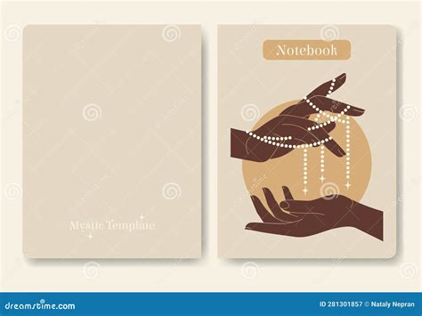 Sun With Hand Holding Jewelry Template For Notebook Witchcraft And