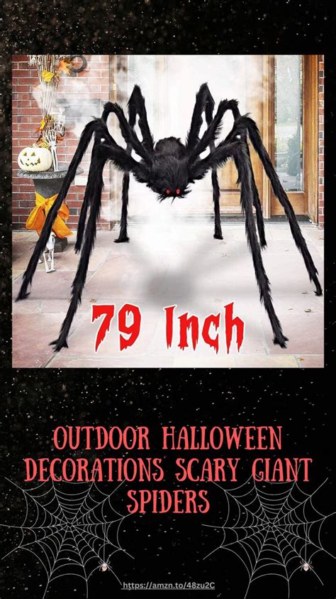 Aiduy Outdoor Halloween Decorations Scary Giant Spider Fake Large