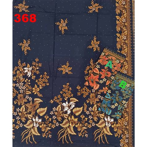 Jual Kain Batik Motif H Santoso Hitam Manis Unggul Jaya Panjang Dan