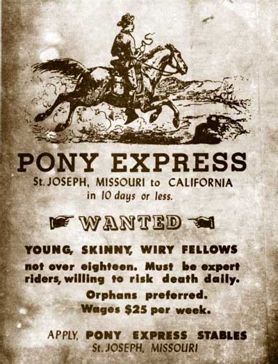 The History Notes The Legendary Route Of Pony Express