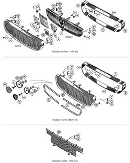 Grille Fittings Sprite Iv Midget Iii Moss Europe