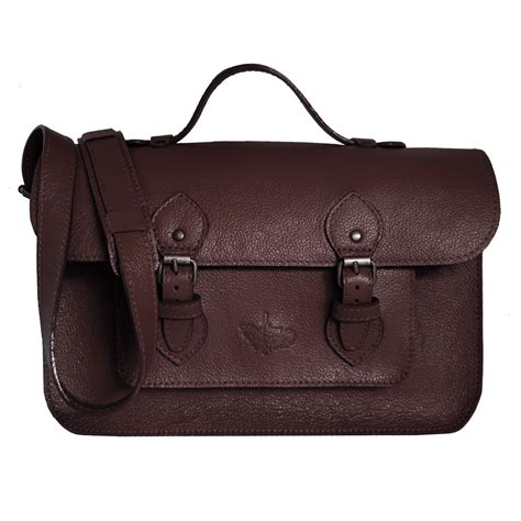 Bolsa Carteiro Pasta Satchel Couro Leg Timo Marrom M Dio Elo