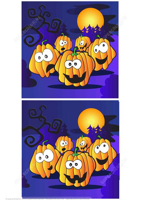 Halloween Spot The Difference Printable Printable Word Searches