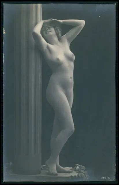 German Austrian French Full Nude Woman Original Old S Photo