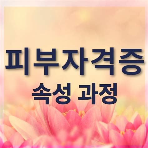 송파미용학원 피부자격증 속성 으로 합격하기 네이버 블로그