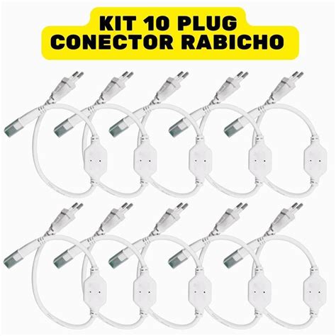 Kit Conector Plug Tomada Fonte Rabicho Mangueira Led Bv Cbc