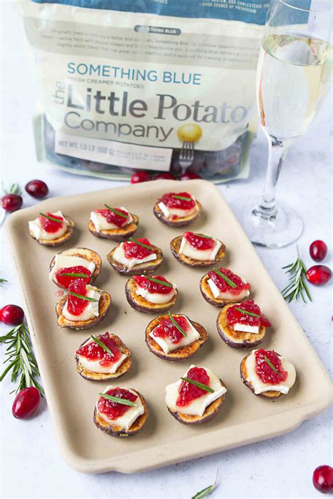 Brie And Cranberry Potato Bites Recipe Cookin Canuck